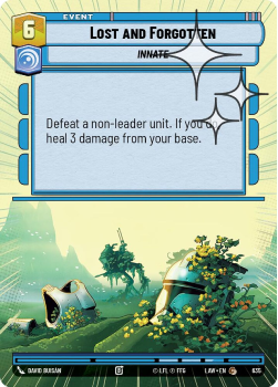 Lost and Forgotten (HYPERSPACE FOIL) single card from Star Wars Unlimited