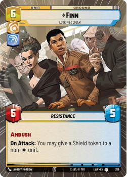 Finn - Looking Closer (HYPERSPACE) single card from Star Wars Unlimited