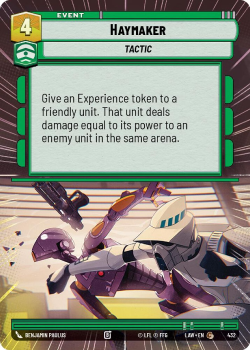 Haymaker (HYPERSPACE) single card from Star Wars Unlimited