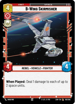 B-Wing Skirmisher single card from Star Wars Unlimited