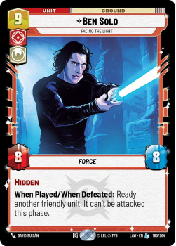 Ben Solo - Facing the Light single card from Star Wars Unlimited