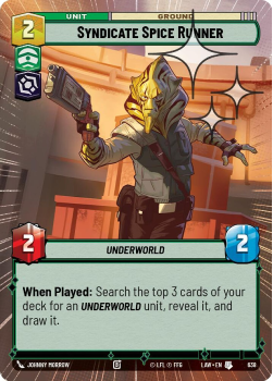 Syndicate Spice Runner (HYPERSPACE FOIL) single card from Star Wars Unlimited