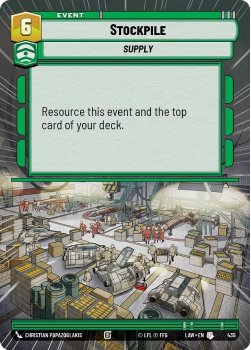 Stockpile (HYPERSPACE) single card from Star Wars Unlimited