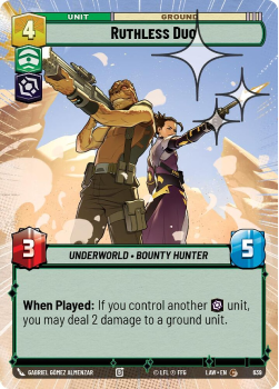 Ruthless Duo (HYPERSPACE FOIL) single card from Star Wars Unlimited