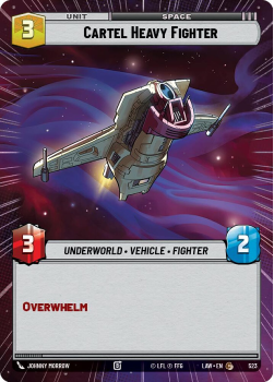 Cartel Heavy Fighter (HYPERSPACE) single card from Star Wars Unlimited