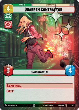 Quarren Contractor (HYPERSPACE FOIL) single card from Star Wars Unlimited