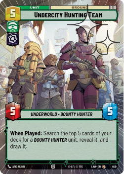 Undercity Hunting Team (HYPERSPACE FOIL) single card from Star Wars Unlimited