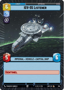 IGV-55 Listener (HYPERSPACE) single card from Star Wars Unlimited