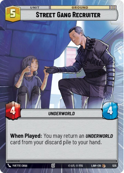 Street Gang Recruiter (HYPERSPACE) single card from Star Wars Unlimited