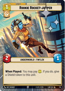 Rookie Rocket-jumper (HYPERSPACE FOIL) single card from Star Wars Unlimited