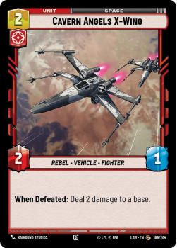 Cavern Angels X-Wing single card from Star Wars Unlimited