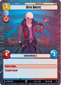 Bith Brute (HYPERSPACE) single card from Star Wars Unlimited