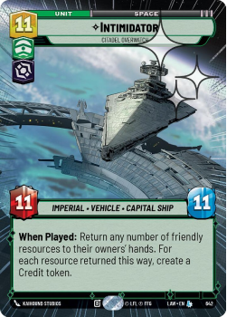 Intimidator - Citadel Overwatch (HYPERSPACE FOIL) single card from Star Wars Unlimited