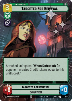 Targeted For Removal (HYPERSPACE FOIL) single card from Star Wars Unlimited