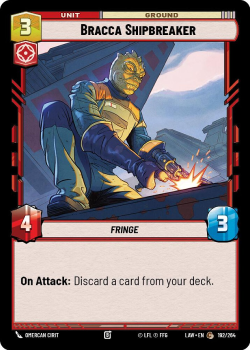 Bracca Shipbreaker single card from Star Wars Unlimited