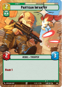 Partisan Infantry (HYPERSPACE FOIL) single card from Star Wars Unlimited