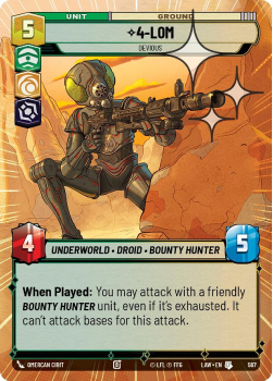 -LOM - Devious (HYPERSPACE FOIL) single card from Star Wars Unlimited