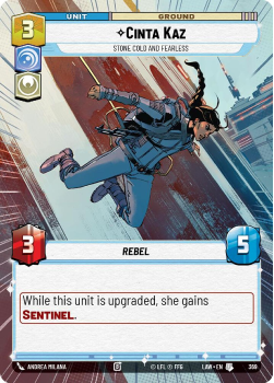 Cinta Kaz - Stone Cold and Fearless (HYPERSPACE) single card from Star Wars Unlimited