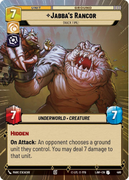 Jabba's Rancor - Snack Time! (HYPERSPACE) single card from Star Wars Unlimited