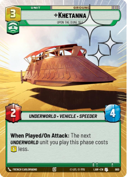 Khetanna - Upon the Dune Sea (HYPERSPACE FOIL) single card from Star Wars Unlimited