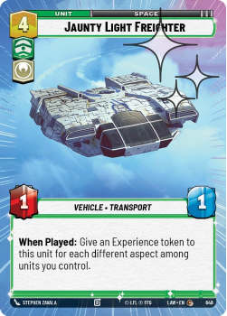 Jaunty Light Freighter (HYPERSPACE FOIL) single card from Star Wars Unlimited
