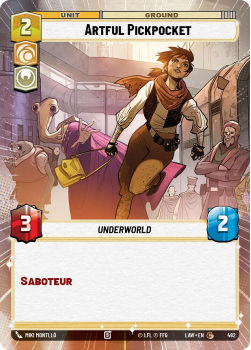 Artful Pickpocket (HYPERSPACE) single card from Star Wars Unlimited