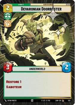 Devaronian Doorbuster (HYPERSPACE FOIL) single card from Star Wars Unlimited
