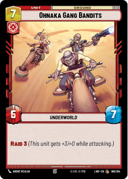 Ohnaka Gang Bandits single card from Star Wars Unlimited