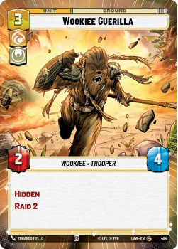 Wookiee Guerilla (HYPERSPACE) single card from Star Wars Unlimited
