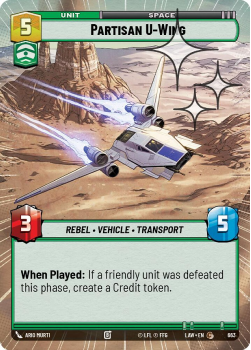 Partisan U-Wing (HYPERSPACE FOIL) single card from Star Wars Unlimited