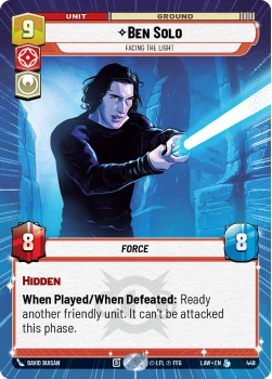 Ben Solo - Facing the Light (HYPERSPACE) single card from Star Wars Unlimited