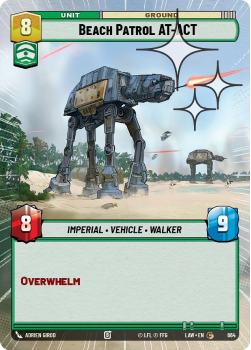 Beach Patrol AT-ACT (HYPERSPACE FOIL) single card from Star Wars Unlimited