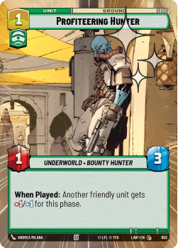Profiteering Hunter (HYPERSPACE FOIL) single card from Star Wars Unlimited