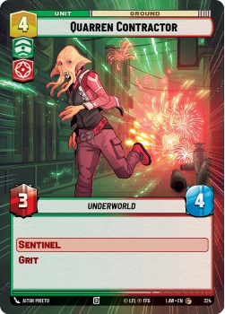 Quarren Contractor (HYPERSPACE) single card from Star Wars Unlimited