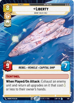 Liberty - Draw Their Fire! (HYPERSPACE) single card from Star Wars Unlimited