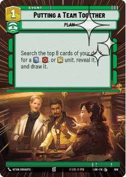 Putting a Team Together (HYPERSPACE FOIL) single card from Star Wars Unlimited
