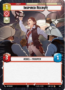 Inspired Recruit (HYPERSPACE FOIL) single card from Star Wars Unlimited