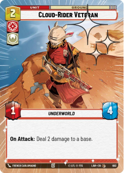 Cloud-Rider Veteran (HYPERSPACE FOIL) single card from Star Wars Unlimited