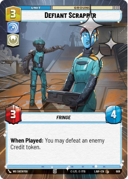 Defiant Scrapper (HYPERSPACE FOIL) single card from Star Wars Unlimited