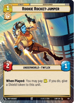 Rookie Rocket-jumper (HYPERSPACE) single card from Star Wars Unlimited