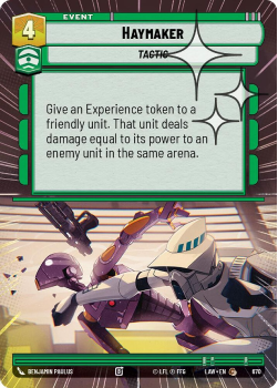 Haymaker (HYPERSPACE FOIL) single card from Star Wars Unlimited