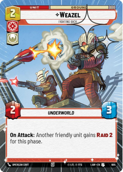 Weazel - Fighting Back (HYPERSPACE FOIL) single card from Star Wars Unlimited