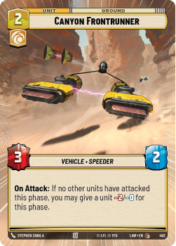 Canyon Frontrunner (HYPERSPACE) single card from Star Wars Unlimited