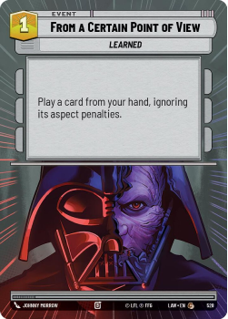 From a Certain Point of View (HYPERSPACE) single card from Star Wars Unlimited