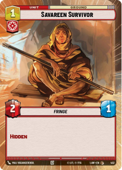 Savareen Survivor (HYPERSPACE) single card from Star Wars Unlimited