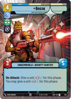 Bossk - Join Our Merry Band (HYPERSPACE FOIL) single card from Star Wars Unlimited