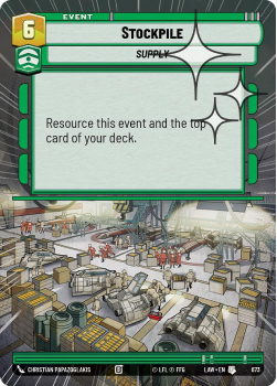 Stockpile (HYPERSPACE FOIL) single card from Star Wars Unlimited