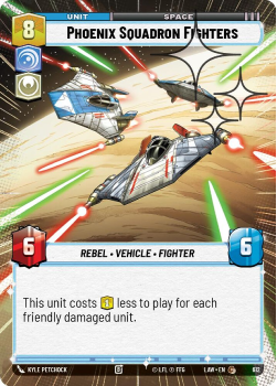 Phoenix Squadron Fighters (HYPERSPACE FOIL) single card from Star Wars Unlimited