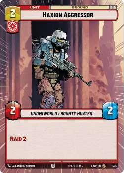 Haxion Aggressor (HYPERSPACE) single card from Star Wars Unlimited