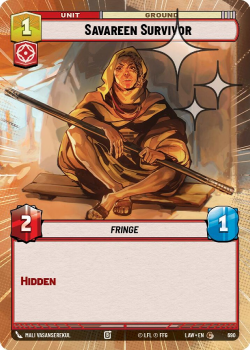 Savareen Survivor (HYPERSPACE FOIL) single card from Star Wars Unlimited